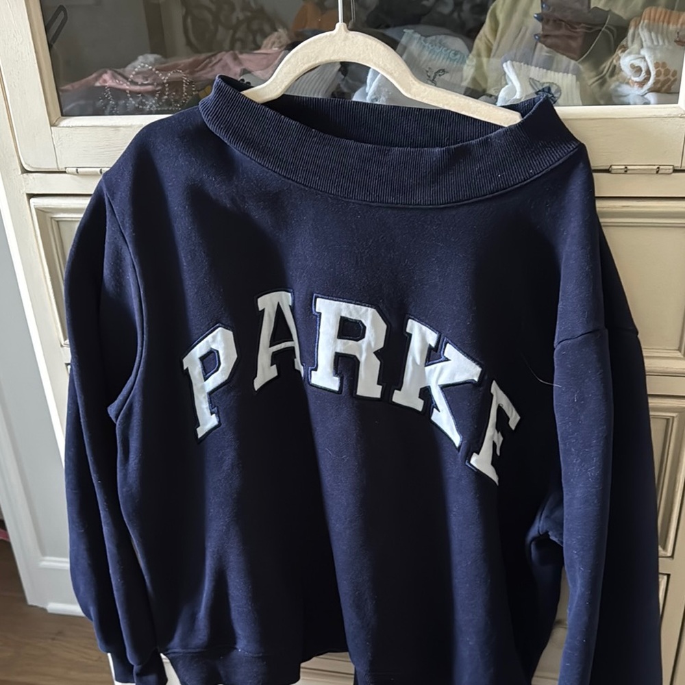 Blue Off-the-Shoulder Sweater